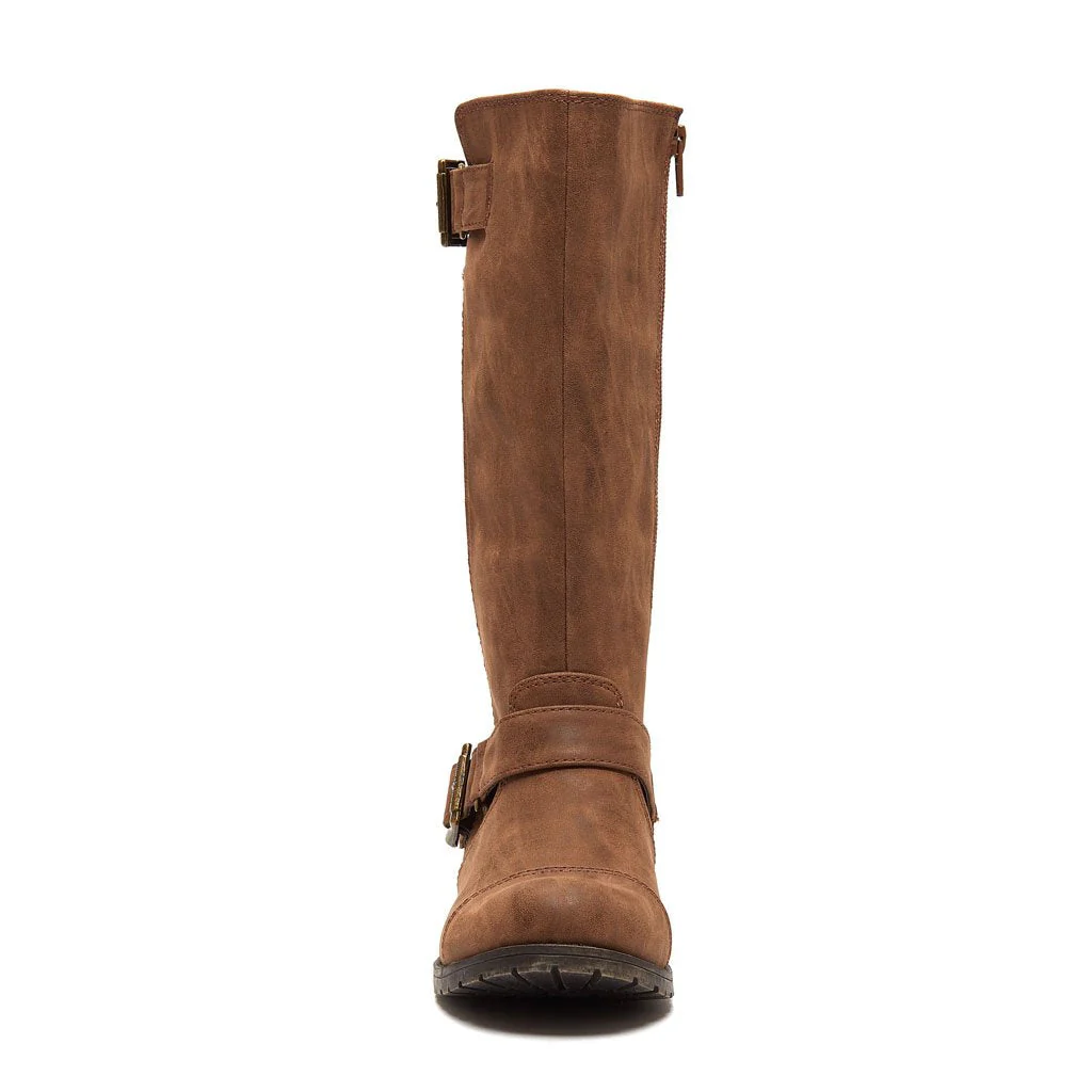 Berry Brown Biker Boot - Image 5