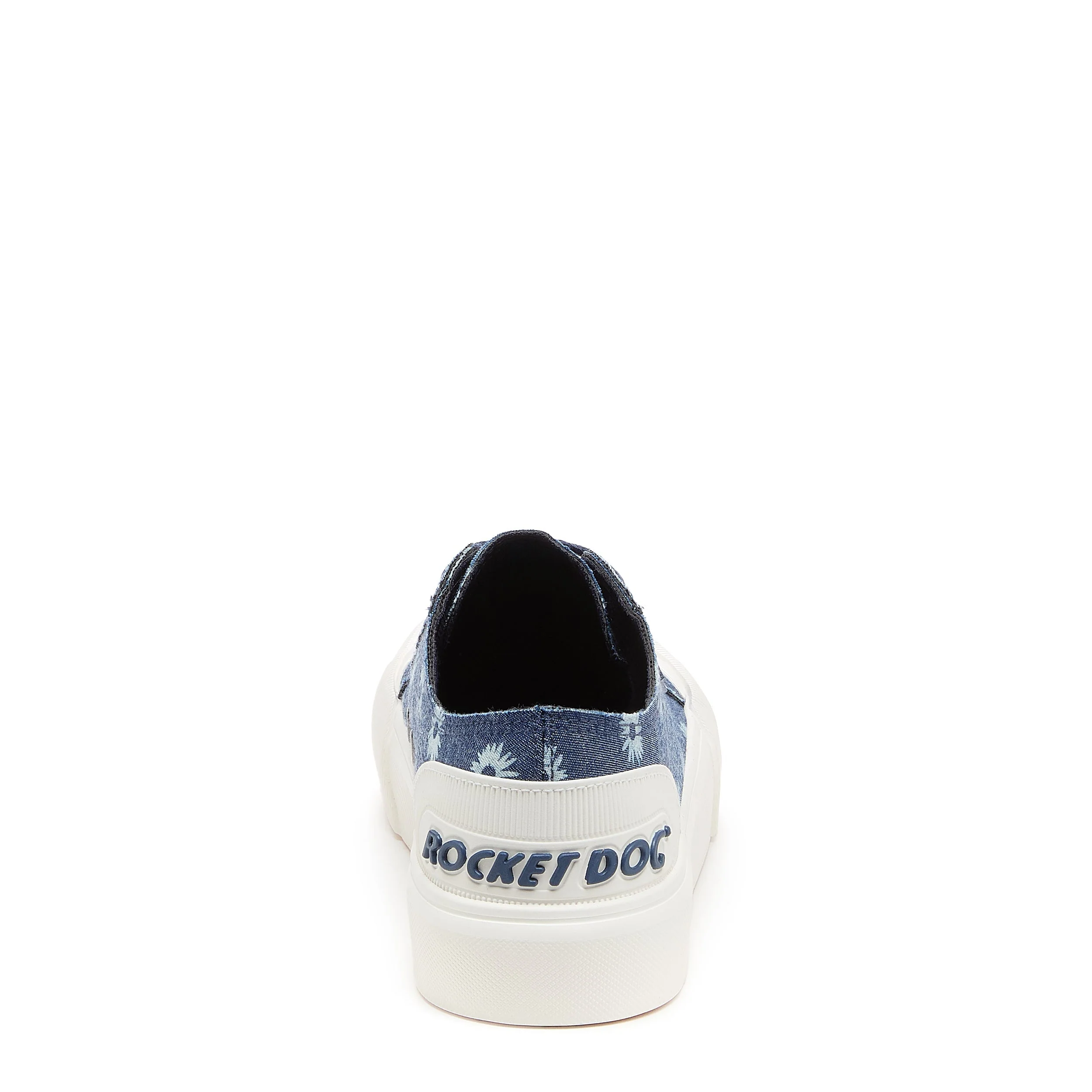Jazzin Plus Denim Blue Floral Print Trainers - Image 4