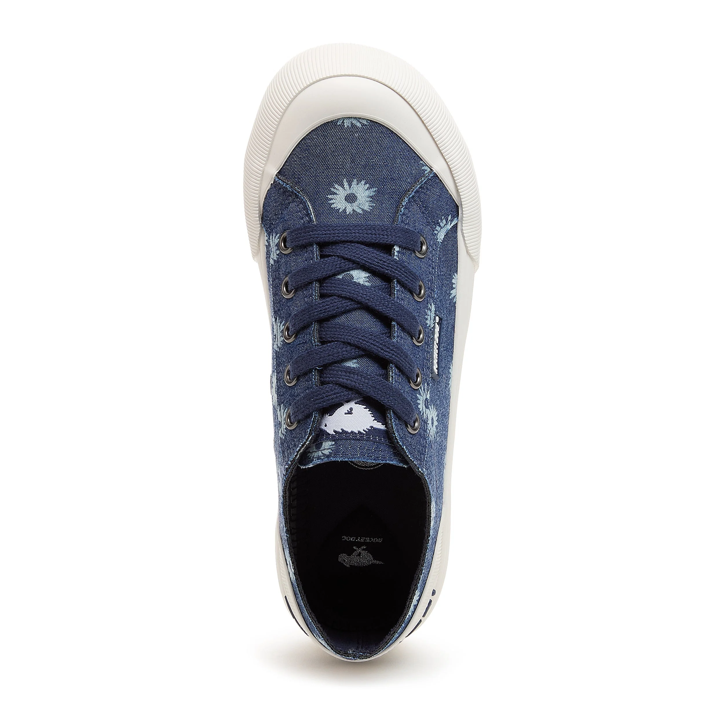 Jazzin Plus Denim Blue Floral Print Trainers - Image 6